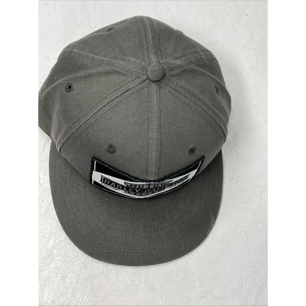 Harley Davidson New Era Hat Mens 7 1/4 Gray 59FIFTY Biker Motorcycle Cap Fitted